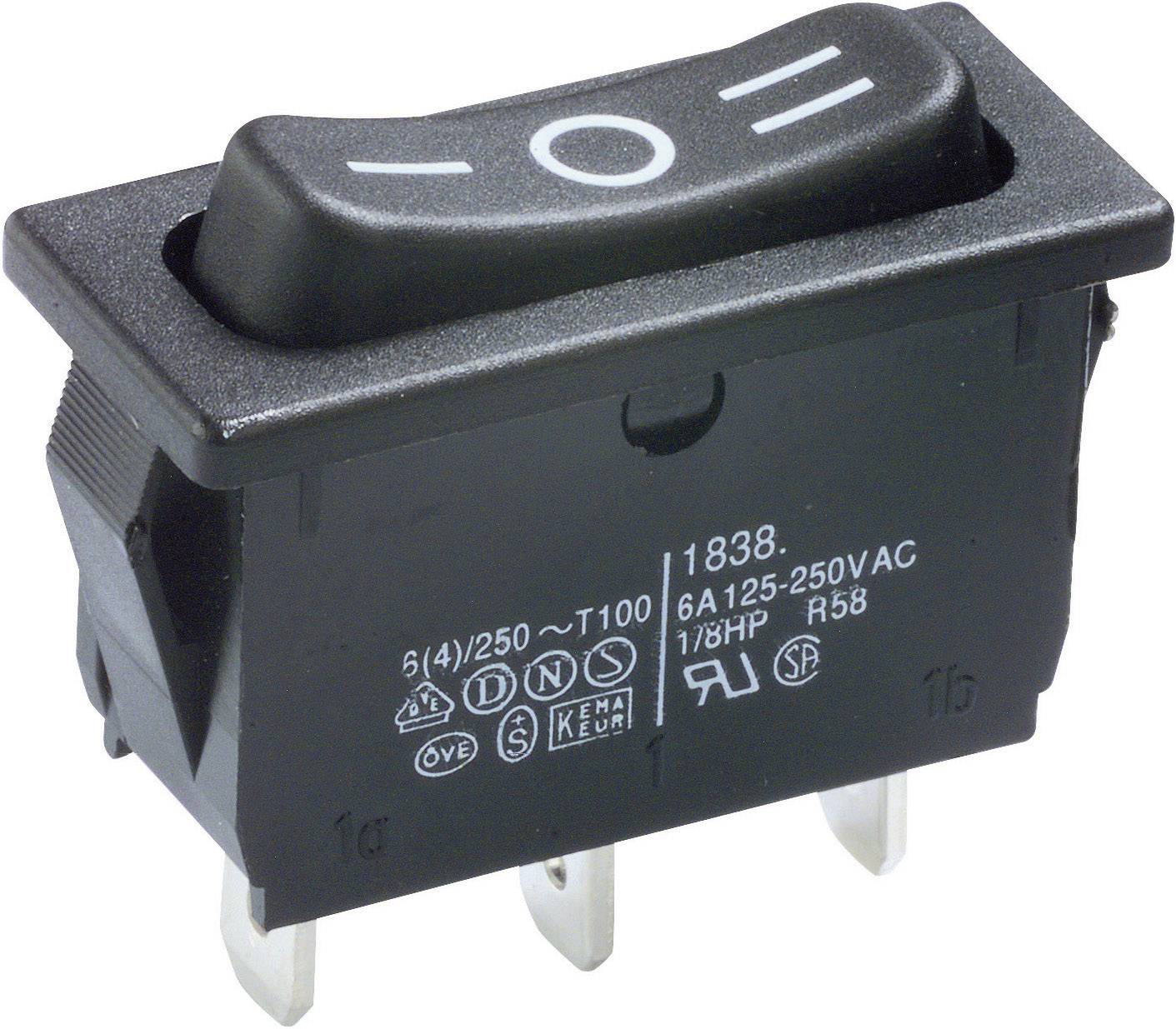 Marquardt Toggle switch 1838.1509 250 V AC 6 A 1 x On/Off/On IP40 latch ...