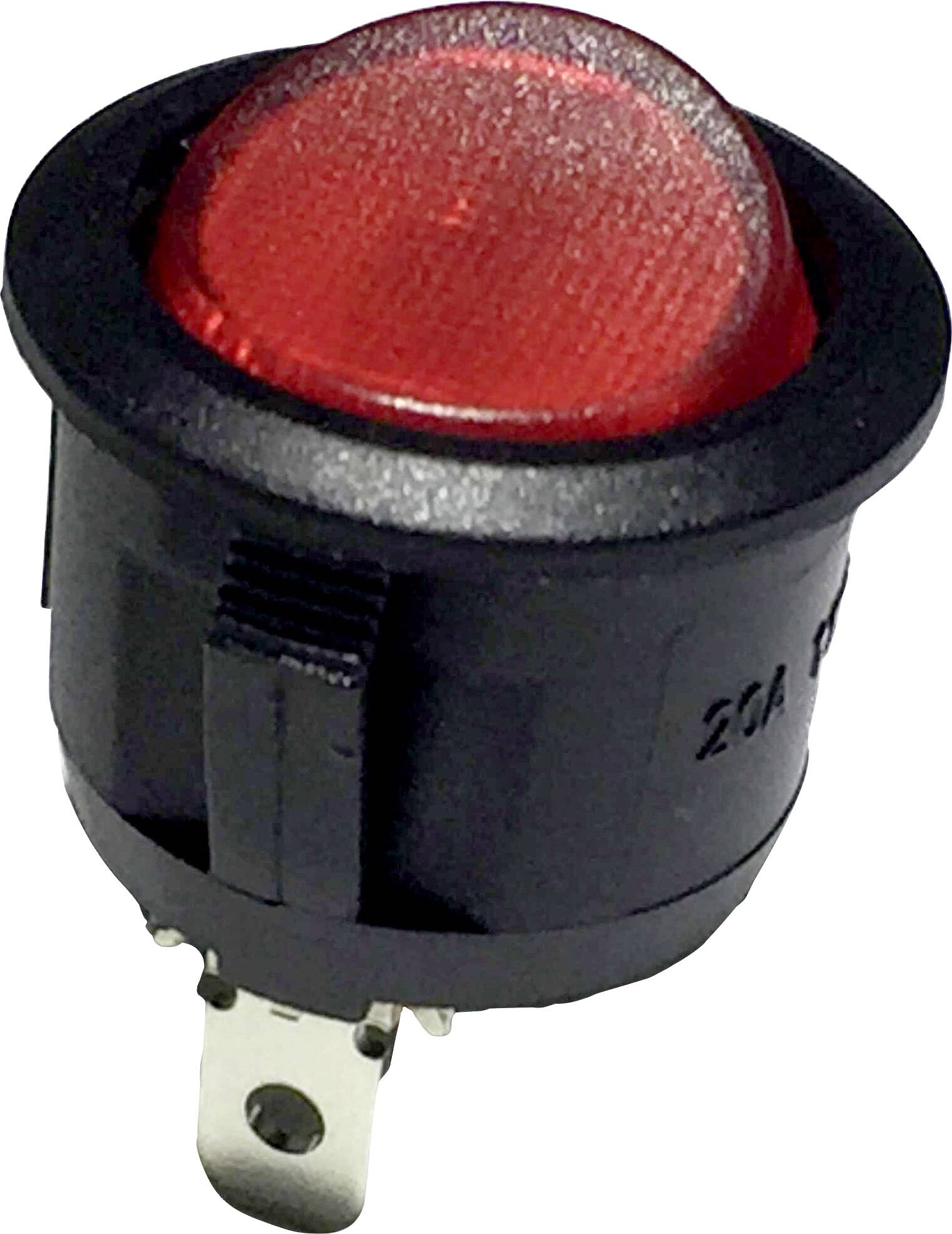 TRU COMPONENTS 700295 Toggle switch R13-112B B/R LED 12V 12 V AC 10 A 1 x Off/On latch 1 pc(s)