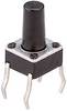 Weltron T604 T604 Pushbutton 24 V DC 0.05 A 1 x Off/(On) momentary (L x W x H) 6 x 6 x 9.5 mm 1 pc(s)
