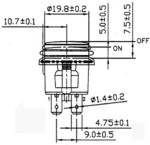 Pressure switch protected against splashing water 20 A, R13-527