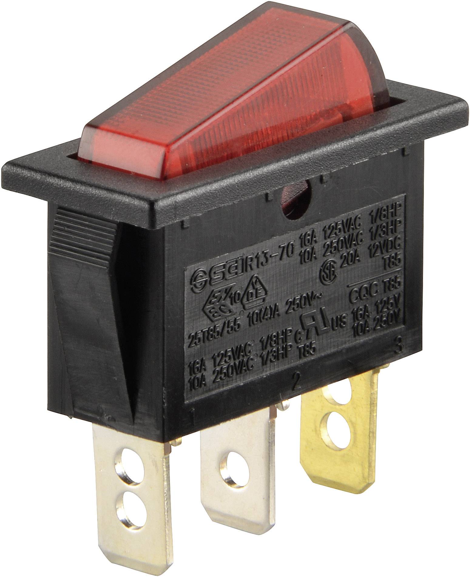 TRU COMPONENTS 1587529 Toggle switch TC-R13-70B-01 RT 250 V AC 10 A 1 x Off/On latch 1 pc(s)