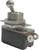 Metallic toggle switch with a lever arm, mounted on a rectangular base with two mounting holes.