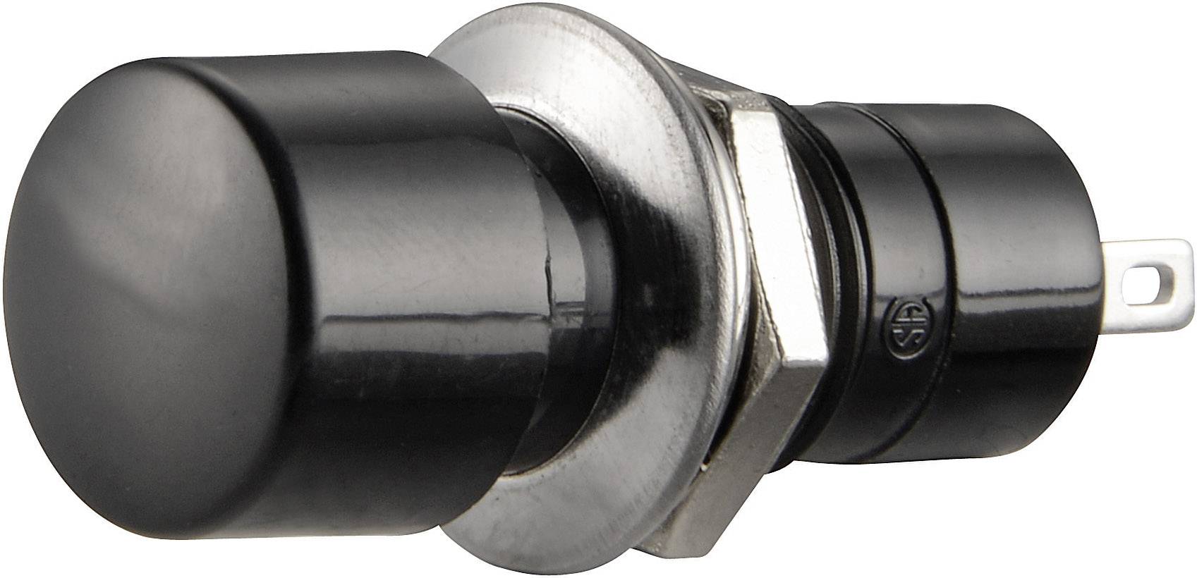 TRU COMPONENTS 1587702 TC-R13-40A-05BK Pushbutton 250 V AC 1.5 A 1 x Off/(On) momentary 1 pc(s)