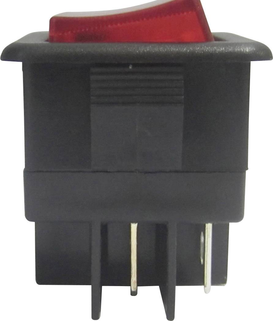 SCI Toggle switch R13-105B-01 B/R 250 V AC 10 A 1 x Off/On latch 1 pc(s)