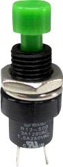 TRU COMPONENTS 1587748 TC-R13-509A-05GN Pushbutton 250 V AC 1.5 A 1 x Off/(On) momentary 1 pc(s)