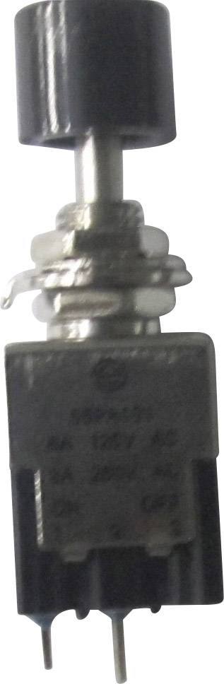 TRU COMPONENTS 1587790 TC-PA101A1BK Pushbutton switch 250 V AC 3 A 1 x On/Off latch 1 pc(s)