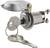 Two silver keys are inserted in a silver cylinder lock with a small lever on top.