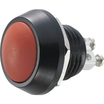 TRU COMPONENTS 701258 GQ12B-A, RD Tamper-proof pushbutton 48 V DC 2 A 1 x Off/(On) momentary   IP65 1 pc(s) 