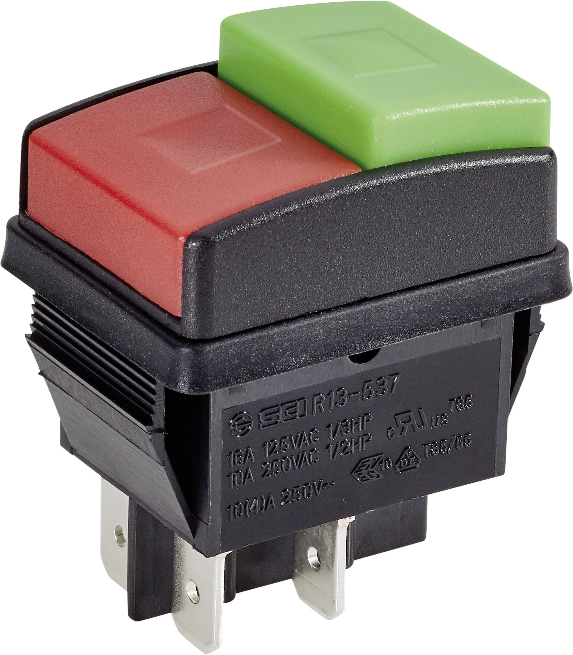 Tru Components Tc R13 537a B R G Pushbutton 250 V Ac 10 A 2 X Off On Latch 1 Pc S Conrad Com