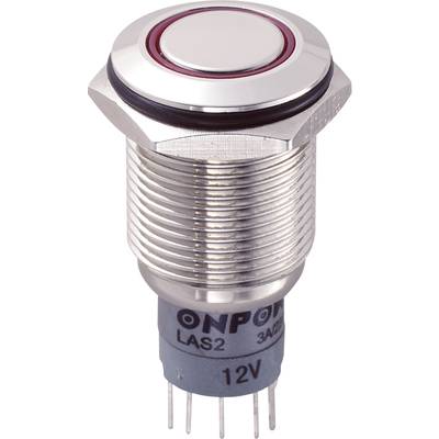 TRU COMPONENTS 701882 LAS2GQF-11E/R/12V/N/P Tamper-proof pushbutton 250 V AC 3 A 1 x On/(On) momentary Red   IP67 1 pc(s