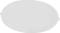 A white, oval ceramic lid with a flat design.