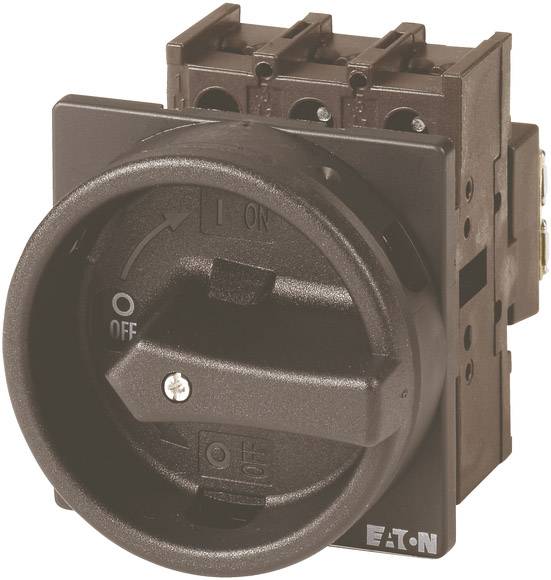 Rotary switch with 'I ON' and 'O OFF' positions, black design, low profile, suitable for controlling electrical circuits.