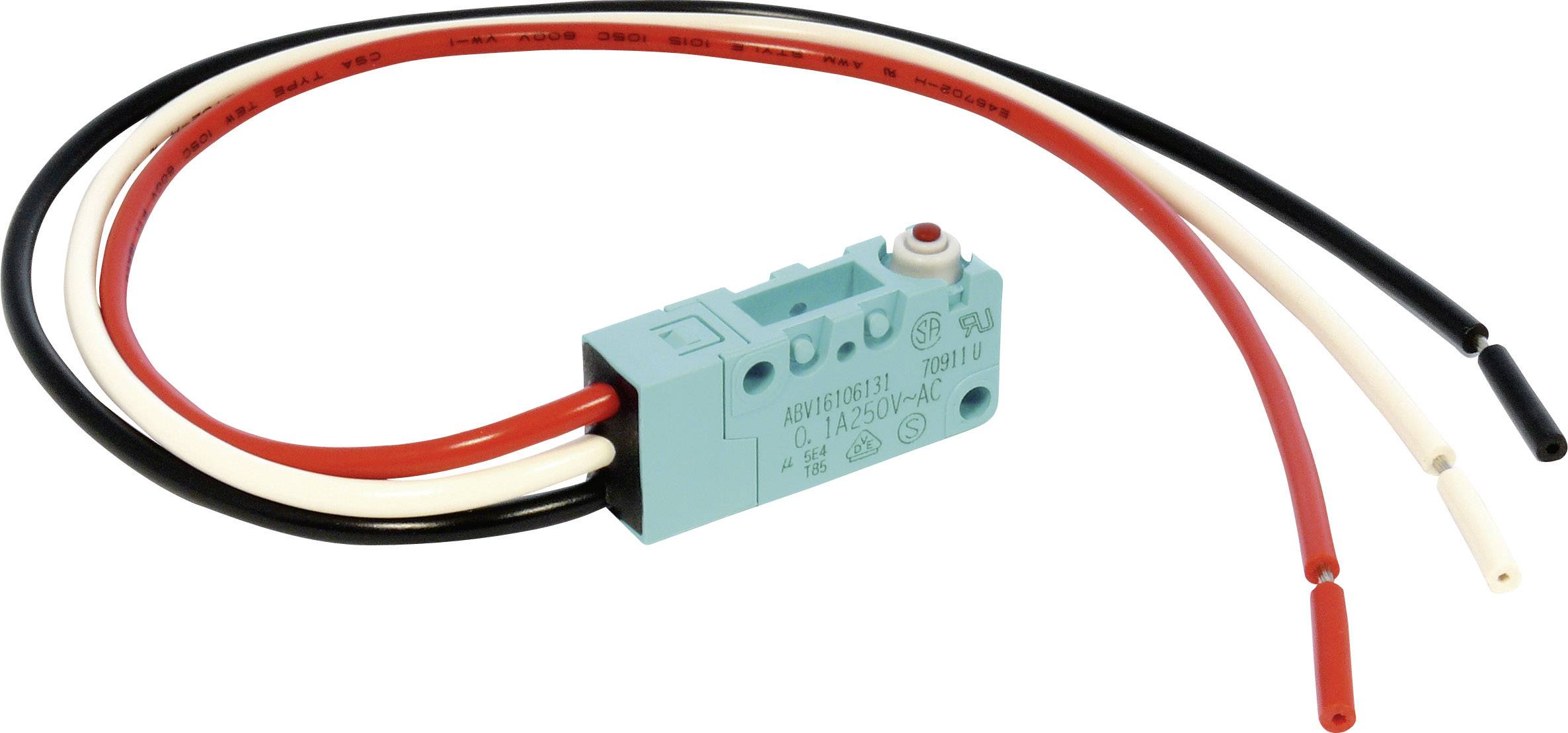Panasonic ABV1610513 Microswitch ABV1610513 250 V AC, 30 V DC 3 A 1 x On/(On) IP67 momentary 1 pc(s)