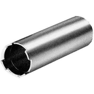 A cylindrical metal pin with multiple notches at one end.