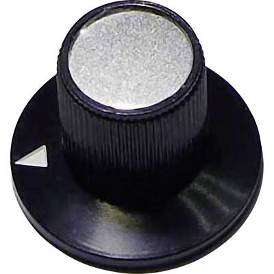 TRU COMPONENTS 23/12 Control knob  Black (Ø x H) 23 mm x 17 mm 1 pc(s) 