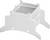A white plastic holder with an open top surface and ribbed sides, suitable for attaching or mounting components.