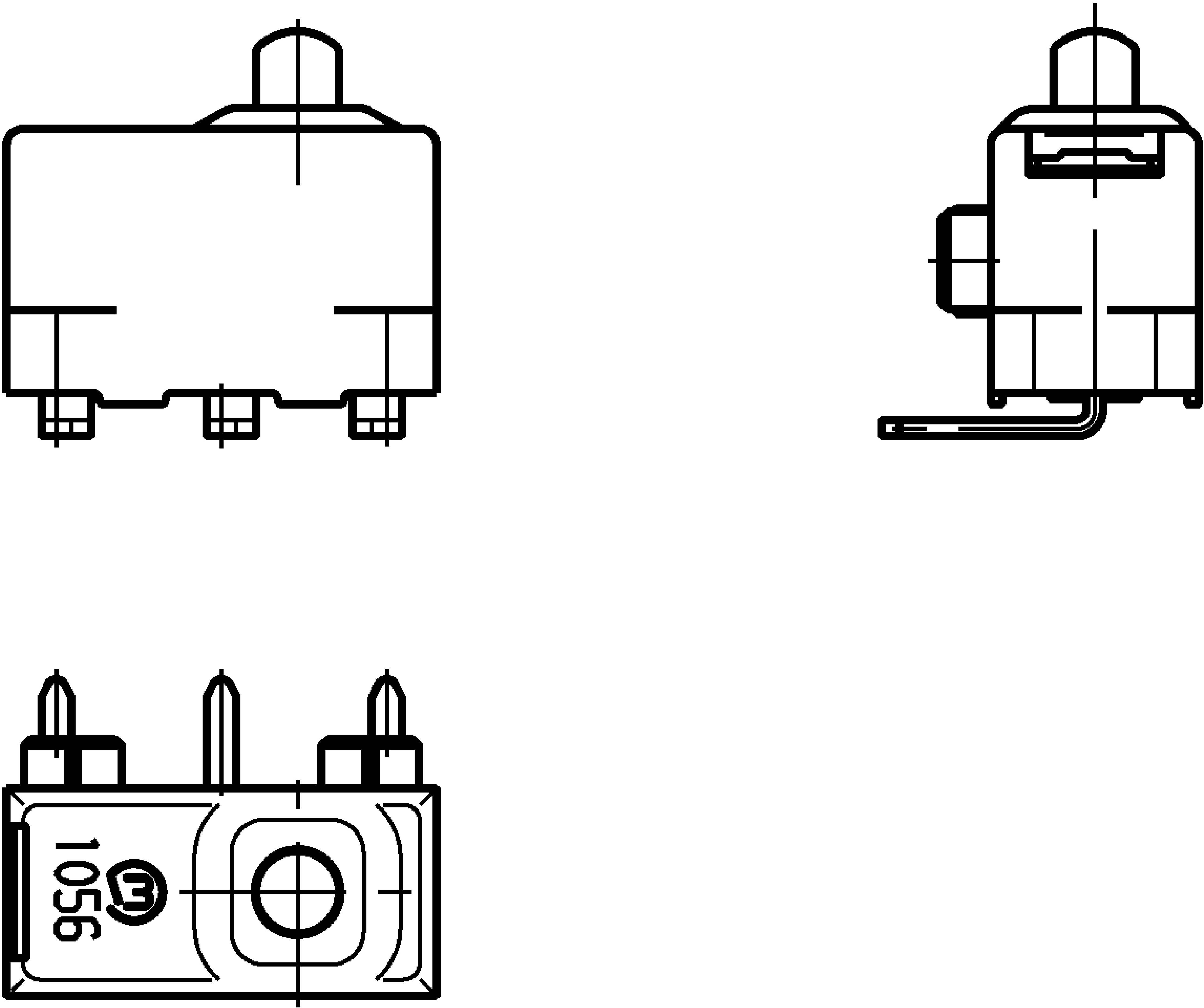 Marquardt 1056.3352 Microswitch 1056.3352 24 V DC 2 A 1 x On/(On) IP40 ...