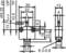 Technical drawing of a mechanical component, showing dimensions in millimetres. Critical measurements include width, height, and the spacing of mounting holes.
