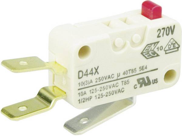 ZF D449-V3AA Microswitch D449-V3AA 250 V AC 10 A 1 x On/(On) momentary 1 pc(s)