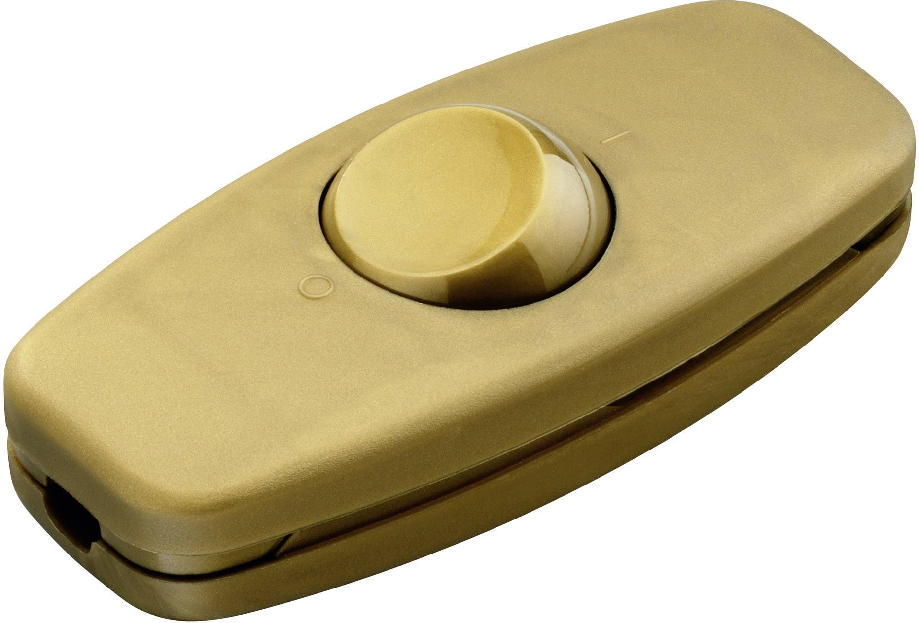 Image of interBaer 5052-010.01 Pull switch Gold 2 x Off/On 2 A 1 pc(s)