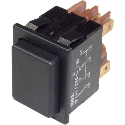 Marquardt 1663.0101 1663.0101 Pushbutton 250 V AC 12 A 2 x On/(On) momentary  (L x W) 25 mm x 33 mm IP40 1 pc(s) 