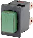 Marquardt 1687.1104 Pushbutton switch 250 V AC 16 A 2 x On/Off latch Green (L x W) 21 mm x 15 mm IP40 1 pc(s)