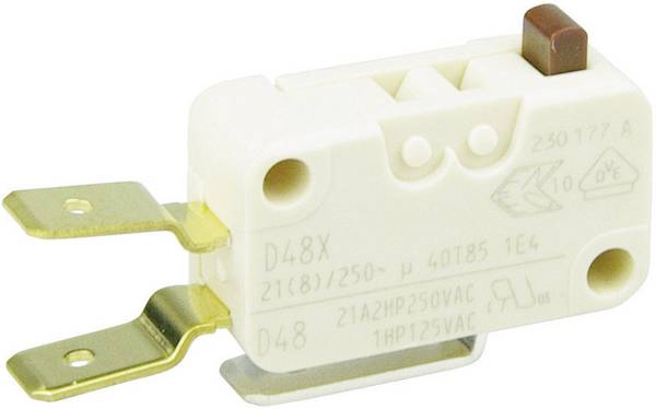 ZF D489-V3AA Microswitch D489-V3AA 250 V AC 21 A 1 x On/(On) momentary 1 pc(s)