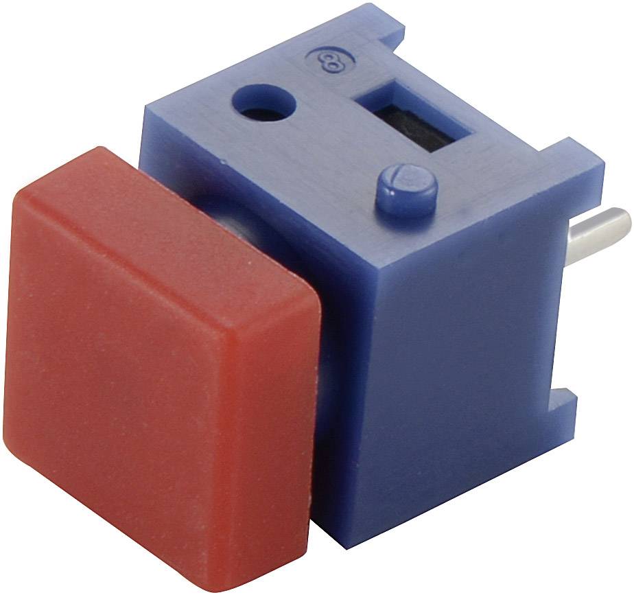 TRU COMPONENTS 703508 DS-660S-S RD Pushbutton 100 V 1 A 1 x Off/(On) momentary (L x W) 10 mm x 10 mm 1 pc(s)