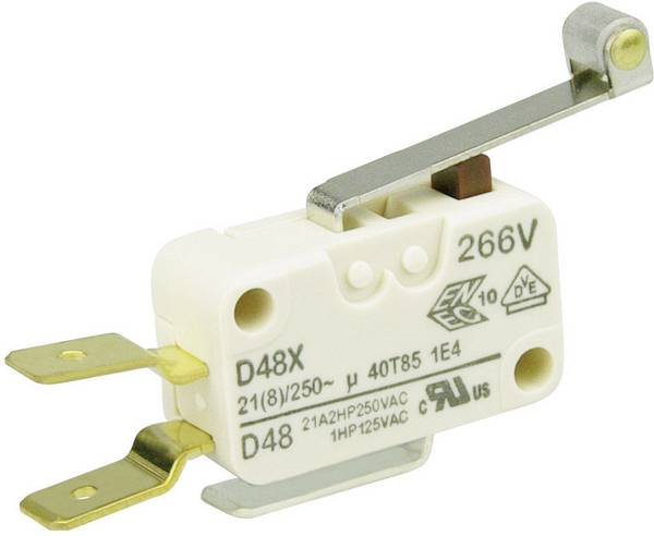 ZF D489-V3RD Microswitch D489-V3RD 250 V AC 21 A 1 x On/(On) momentary 1 pc(s)
