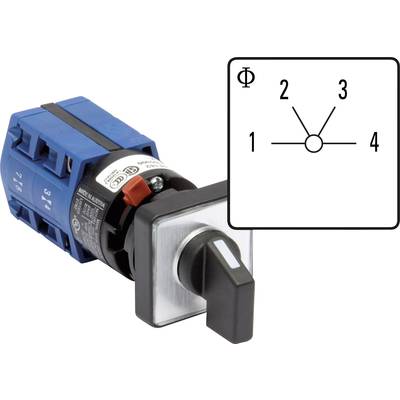 'Rotary switch with circuit diagram. The circuit diagram shows positions 1, 2, 3 and 4, connected by lines.'