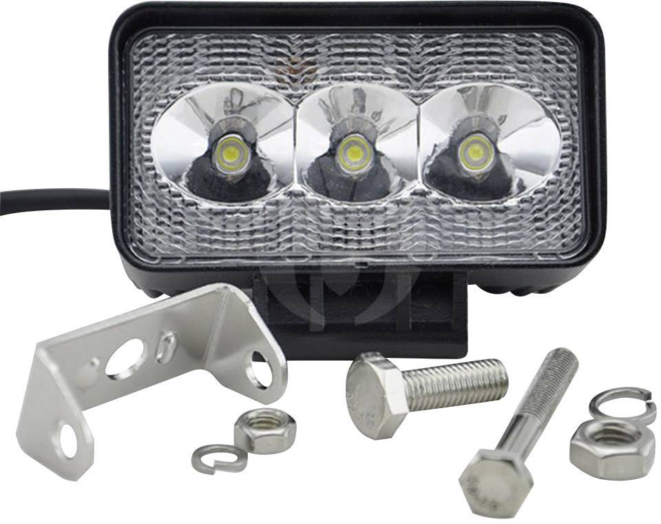 Three-LED Work Light with Accessories: Mounting Bracket, Screws and Washers. Ideal for Lighting Applications.