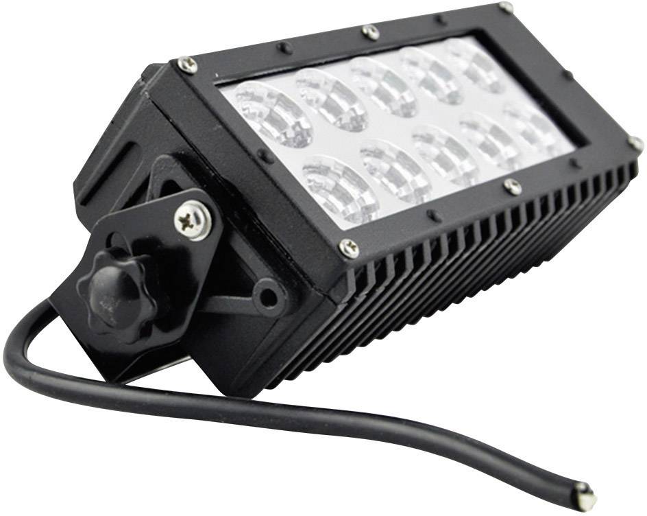 A rectangular LED floodlight with a black housing and multiple round lights; suitable for vehicles or outdoor lighting.
