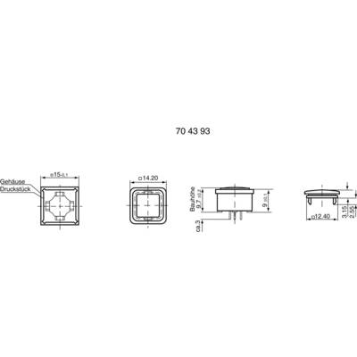 RAFI 3.14.100.006/0000 3.14100.006 Pushbutton 50 V DC/AC 0.25 A 1 x Off/(On) momentary 1 pc(s) Single-1