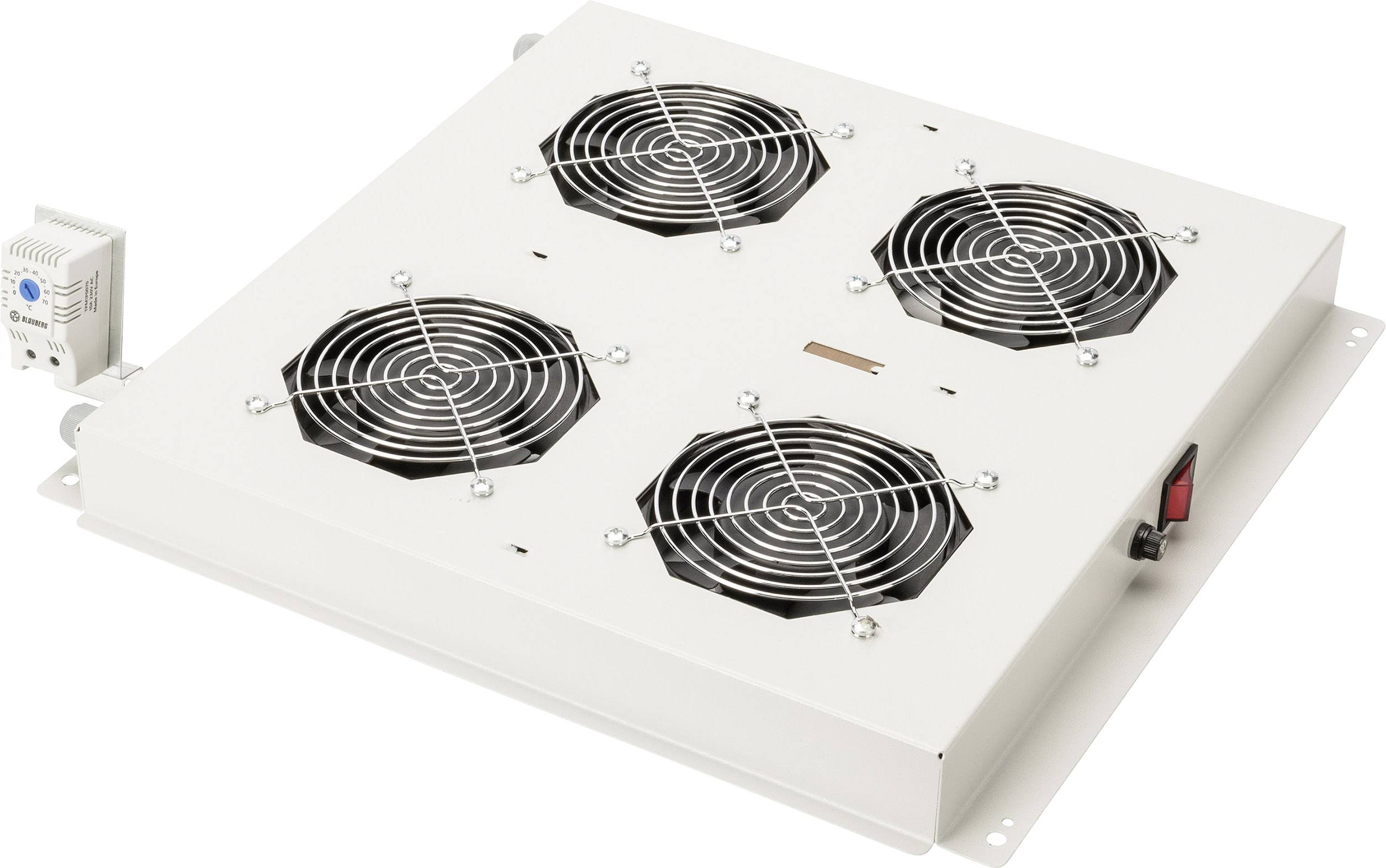 Digitus DN-19 FAN-4-N 19 inch 4 x Server rack cabinet fan Grey-white (RAL 7035)