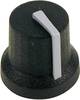 Cliff CL170844CR Knob K87Mbr Black / Grey 6mm Spl