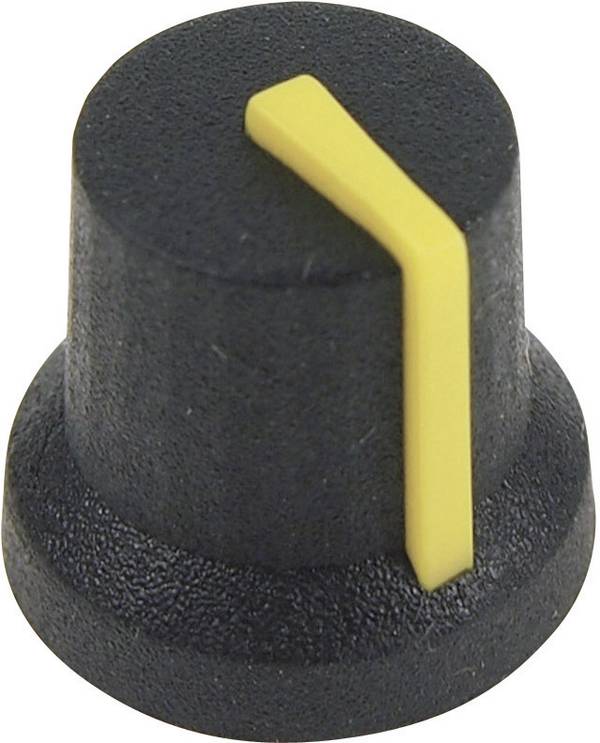 Cliff CL170845CR Knob K87Mbr Black / Yellow 6mm Spl