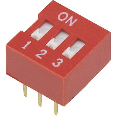 TRU COMPONENTS 704837 DSR-03 DIP switch Number of pins (num) 3 Slide-type 1 pc(s) 