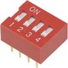 TRU COMPONENTS 704850 DSR-04 DIP switch Number of pins 4 Slide-type 1 pc(s)