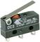 A black micro switch with three terminals and a lever. Labelled with 'DC3', electrical specifications are indicated on the surface.