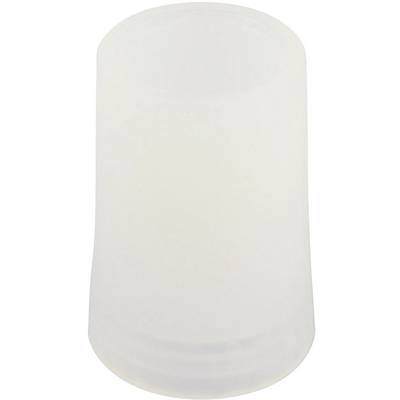 Milk glass cylinder, cylindrical shape, slightly opaque.