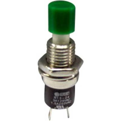 TRU COMPONENTS TC-R13-24B1-05 GN Pushbutton 250 V AC 1.5 A 1 x On/(Off) momentary Green   1 pc(s) 