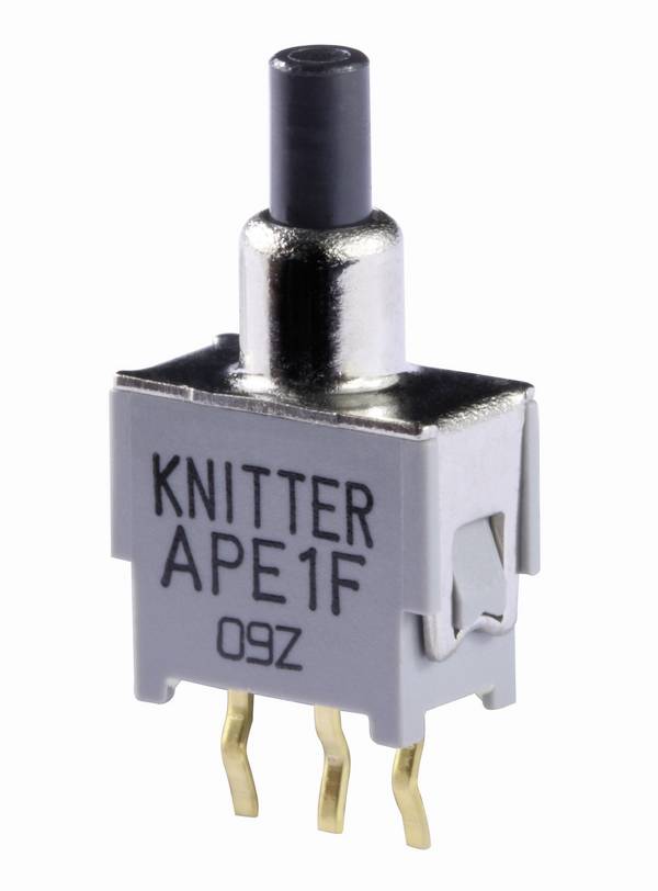 Knitter-Switch APE 1F APE 1F Pushbutton 48 V DC/AC 0.05 A 1 x On/(On) momentary  (L x W) 9.5 mm x 5 mm  1 pc(s)