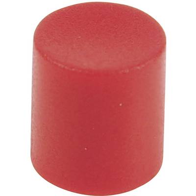 A single red foam cylinder stands upright against a white background.