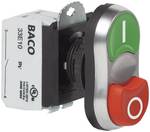 BACO L61QB21A Double head pushbutton Front ring (PVC), chrome-plated Green, Red 1 pc(s)