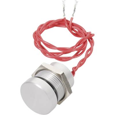 Metal sensor with red cable, suitable for electronic applications to detect metal objects or position changes.