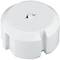 White, round plastic lid with a central slot, presumably a protective cap or cover for a technical device.