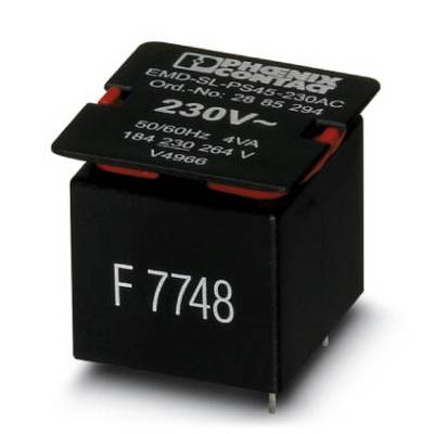'A black relay module from Phoenix Contact marked 230V~ 50/60Hz 4VA.'