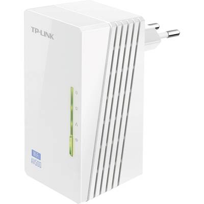 A TP-Link WiFi Extender, model AV500, with LED indicator and plug-in design, for extending the WiFi range.