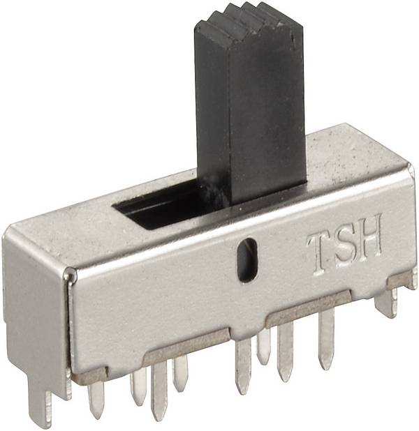 TRU COMPONENTS 6259488  Slide switch 250 V AC 1.5 A 2 x On/On/On  1 pc(s)