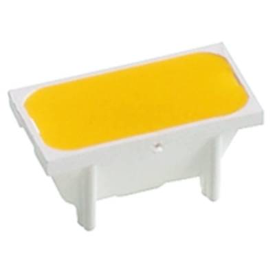 A rectangular, yellow LED chip with a white casing and two connecting pins, commonly used in electronic devices.
